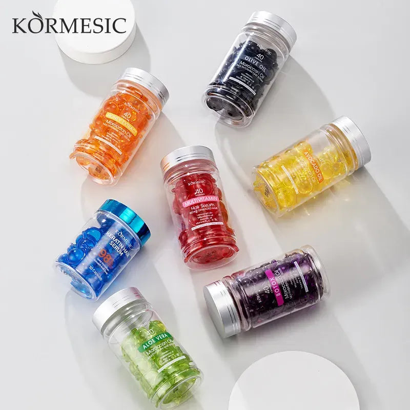 Sérum capillaire multivitaminé à l'huile marocaine Kormesic (40 pièces)