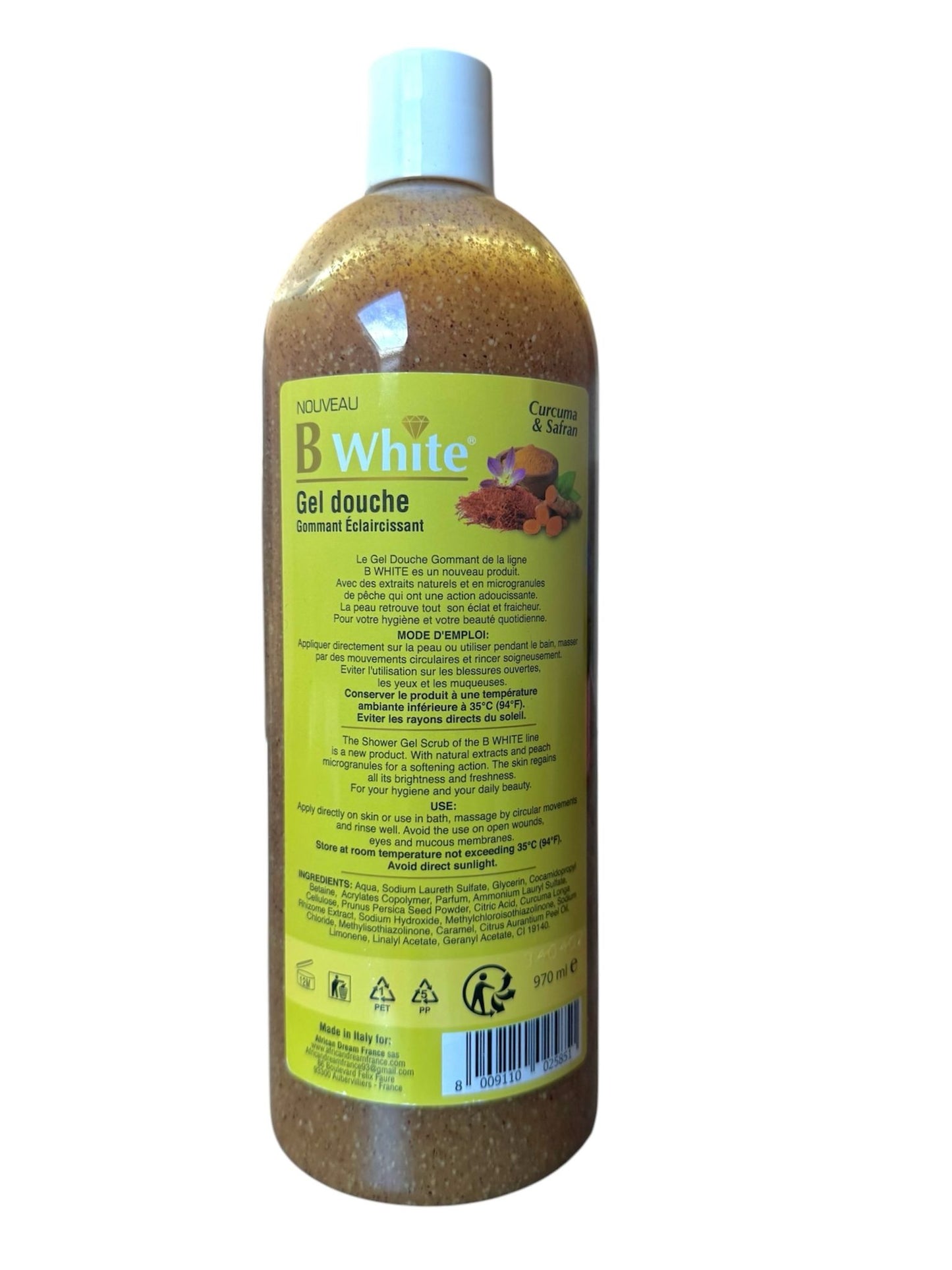 Gel Douche Exfoliant Curcuma & Safran