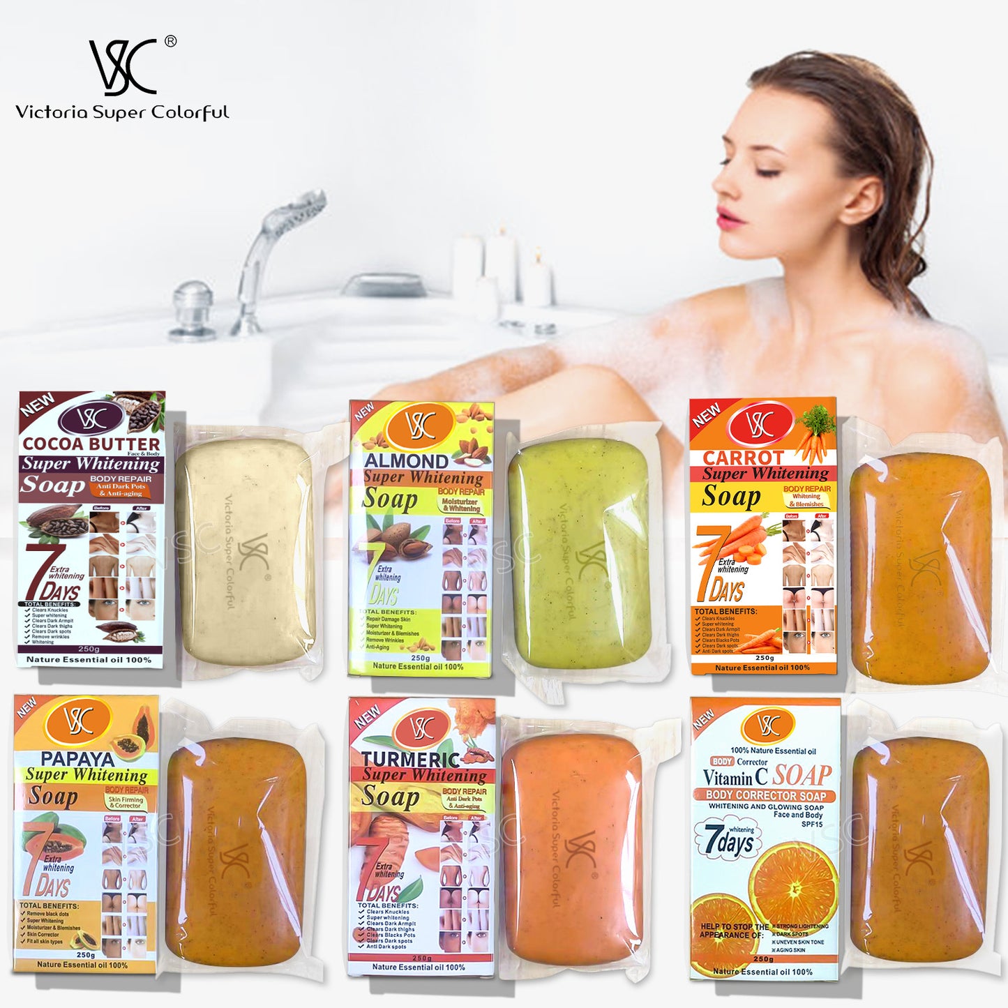 Savon à la vitamine C éclaircissant et éclat 250g