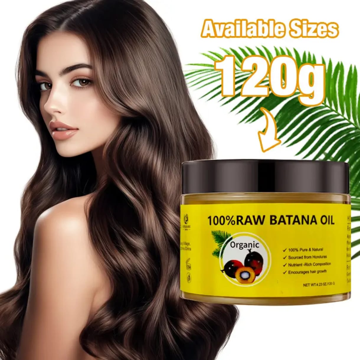 Huile de batana brute du Honduras - Huile de croissance capillaire Dr. Sebi 100 % naturelle et biologique