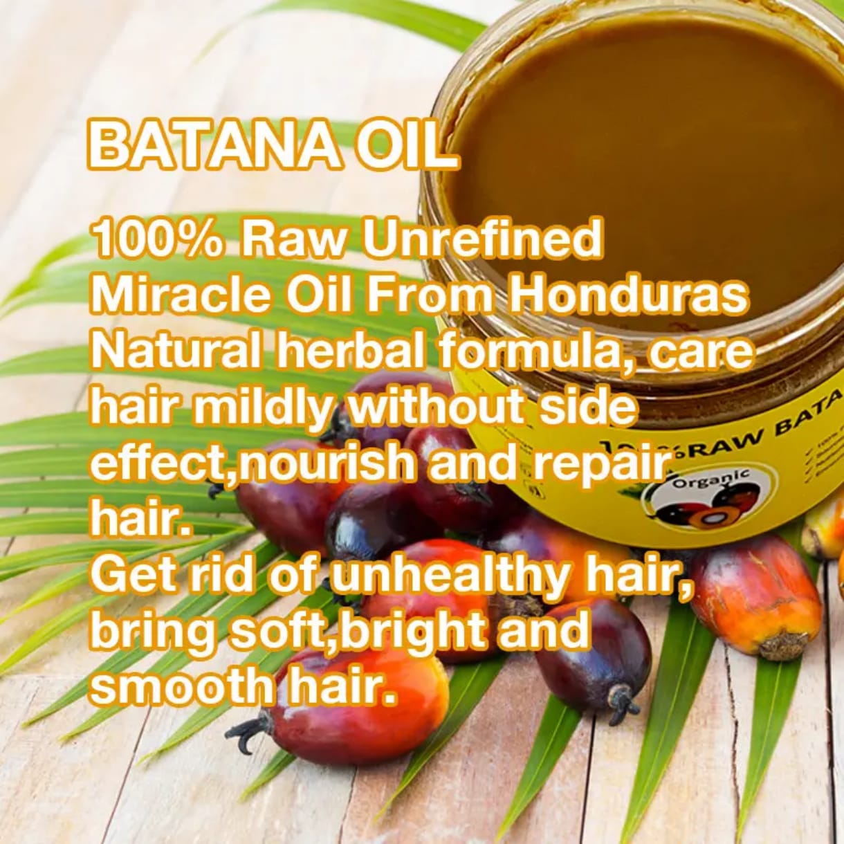 Huile de batana brute du Honduras - Huile de croissance capillaire Dr. Sebi 100 % naturelle et biologique
