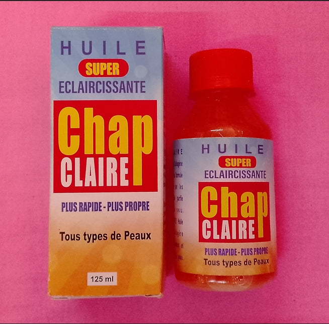 Huile super éclaircissante CHAP CLAIRE plus rapide, plus propre tous types de peaux 125ml