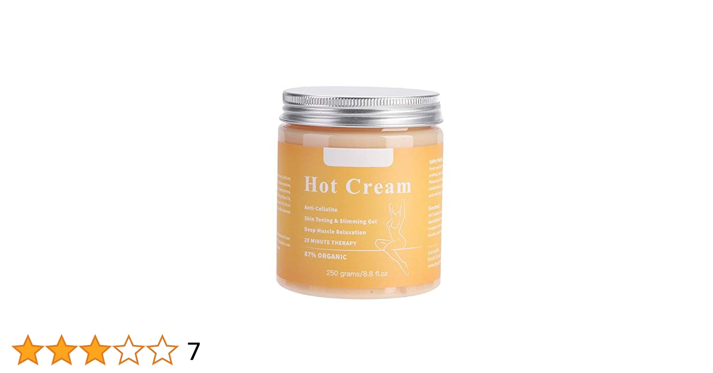 Hot Cream, Crème De Massage Anti-cellulite, Crème Pour Le Corps Raffermissante Naturelle Anti-cellulite, Crème Anti-cellulite Amincissant La Graisse Formant La Taille Abdominale Fesses 250g