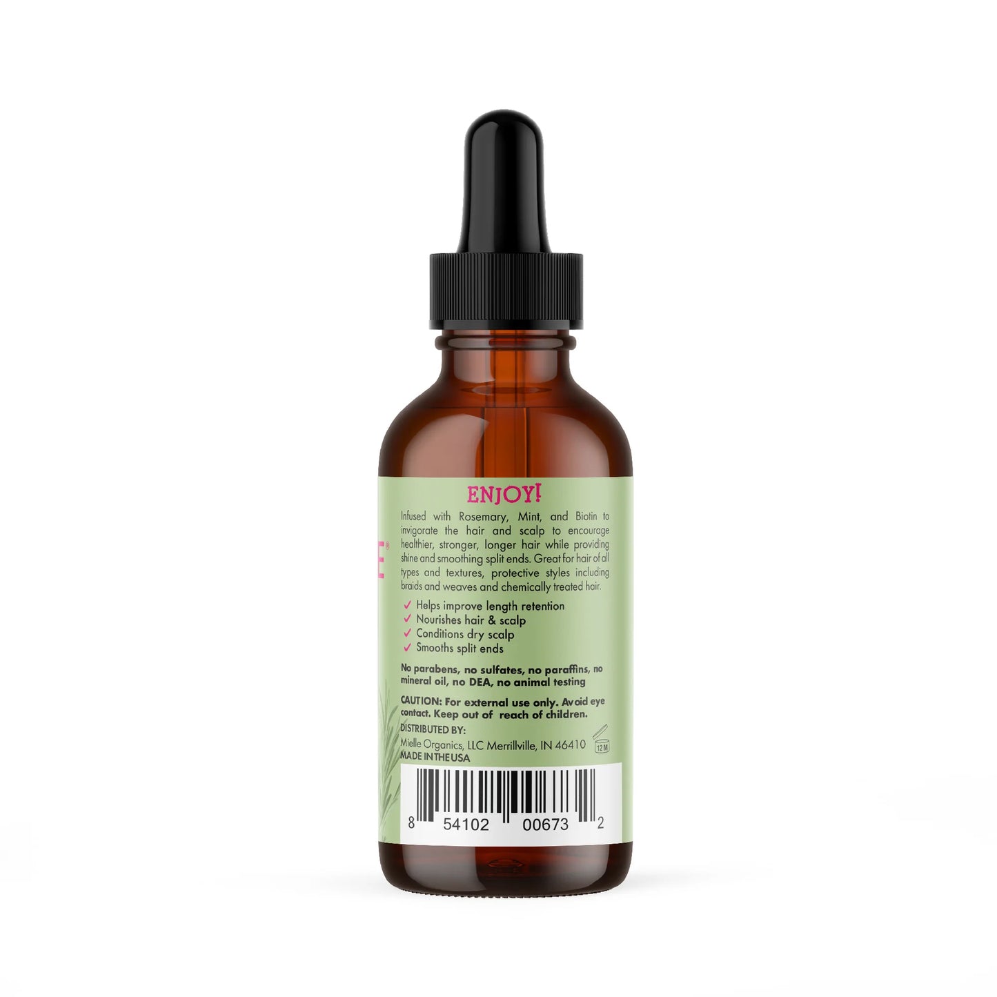 Mielle Sérum de romarin & menthe 100 % biologique pour la croissance des cheveux, renforce les cheveux, nourrir le cuir chevelu