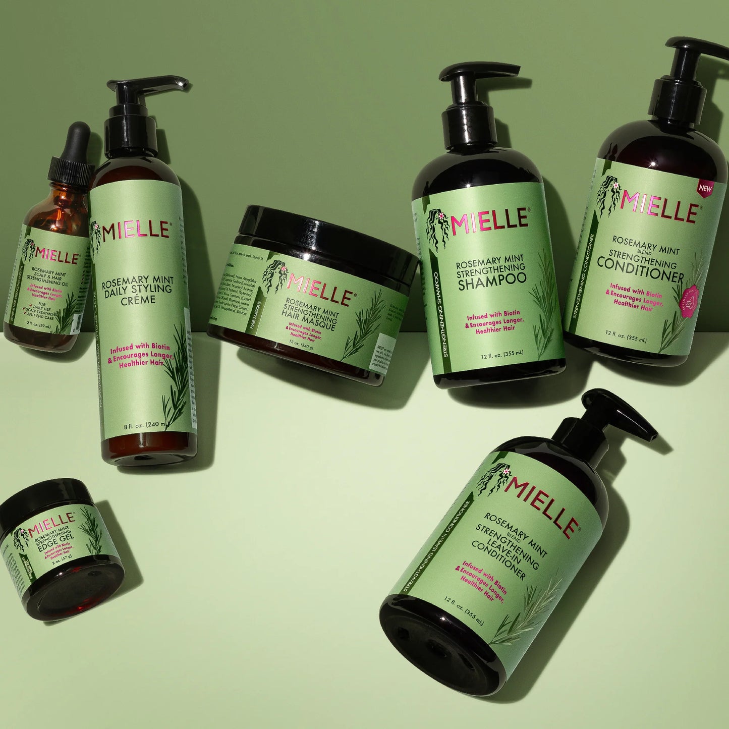 Mielle Sérum de romarin & menthe 100 % biologique pour la croissance des cheveux, renforce les cheveux, nourrir le cuir chevelu