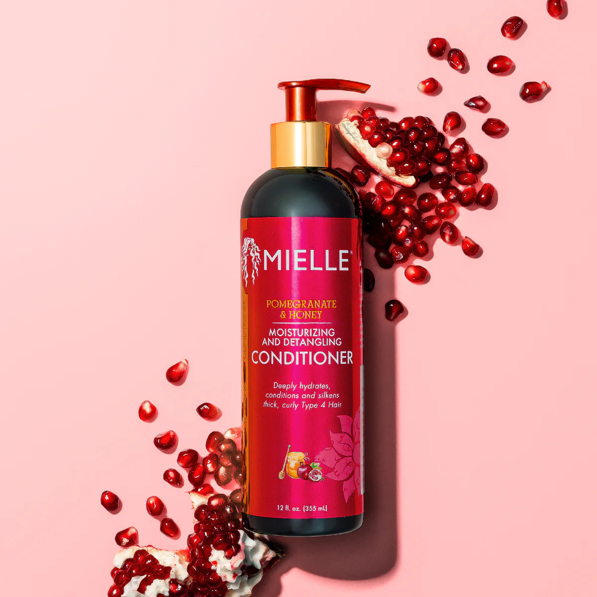 Mielle Grenade & miel Démêlant Après-shampooing, Hydratant Pour Cheveux Secs, Endommagés, Traitement Pour Cheveux Épais bouclé Type 4 Cheveux