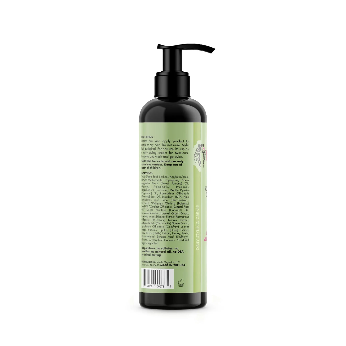 MIELLE crème coiffante quotidienne multivitaminé menthe & romarin