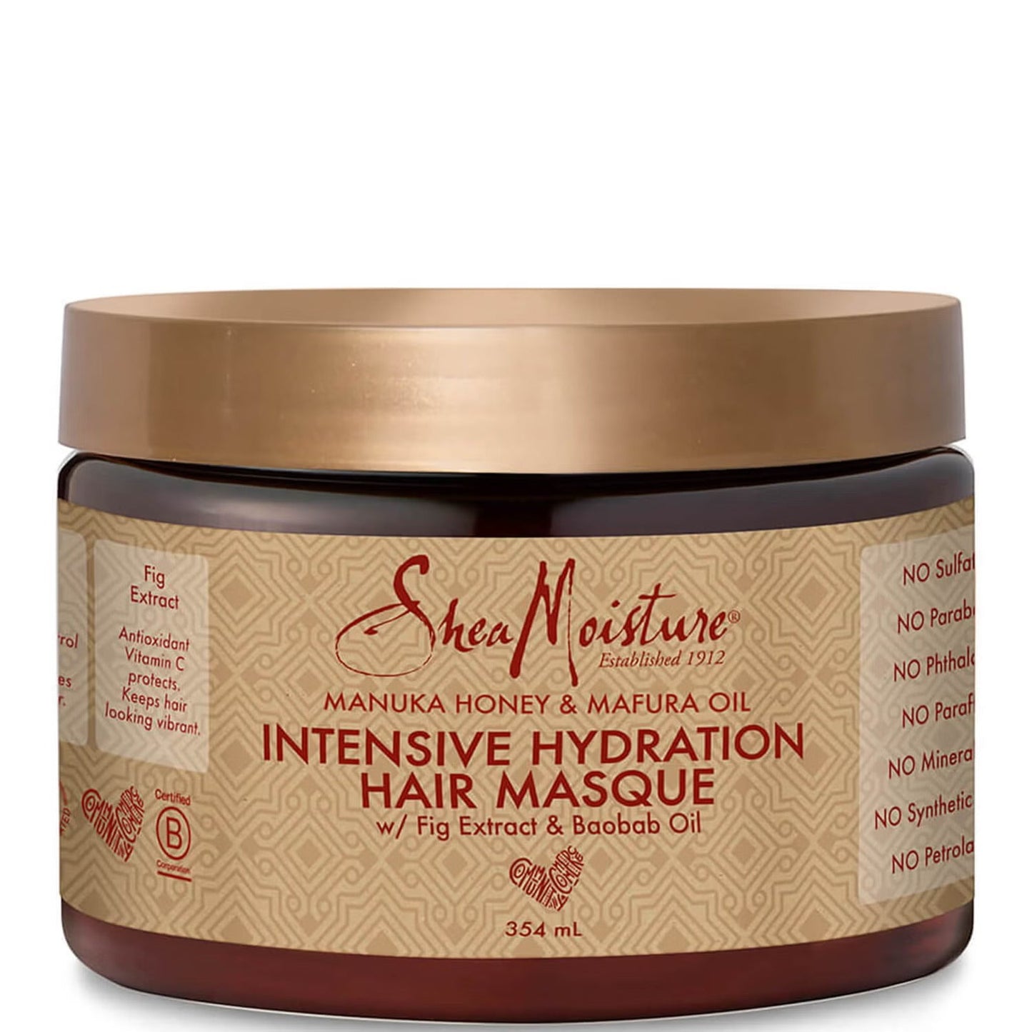 Shea Moisture Masque Capillaire Hydratation Intense Miel de Manuka et Huile de Mafura