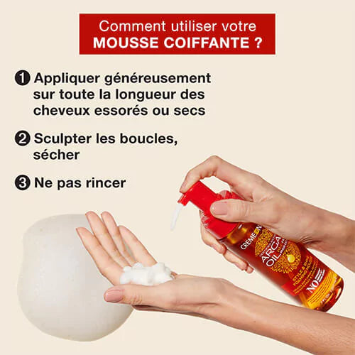 Mousse moussante à l'huile d'argan Creme of Nature Style & Shine 7 oz Crème de la nature