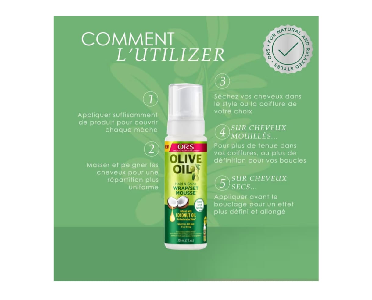 ORS - Mousse coiffante a l'huile d'olive/huile de coco