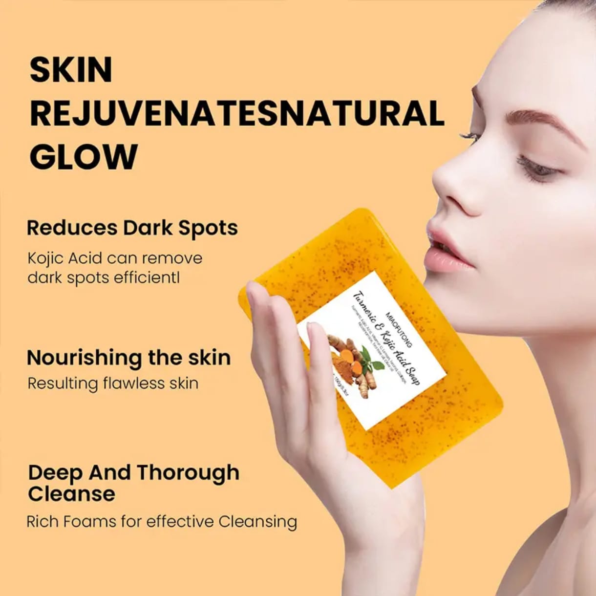 Savon Kojic acid Curcuma citron