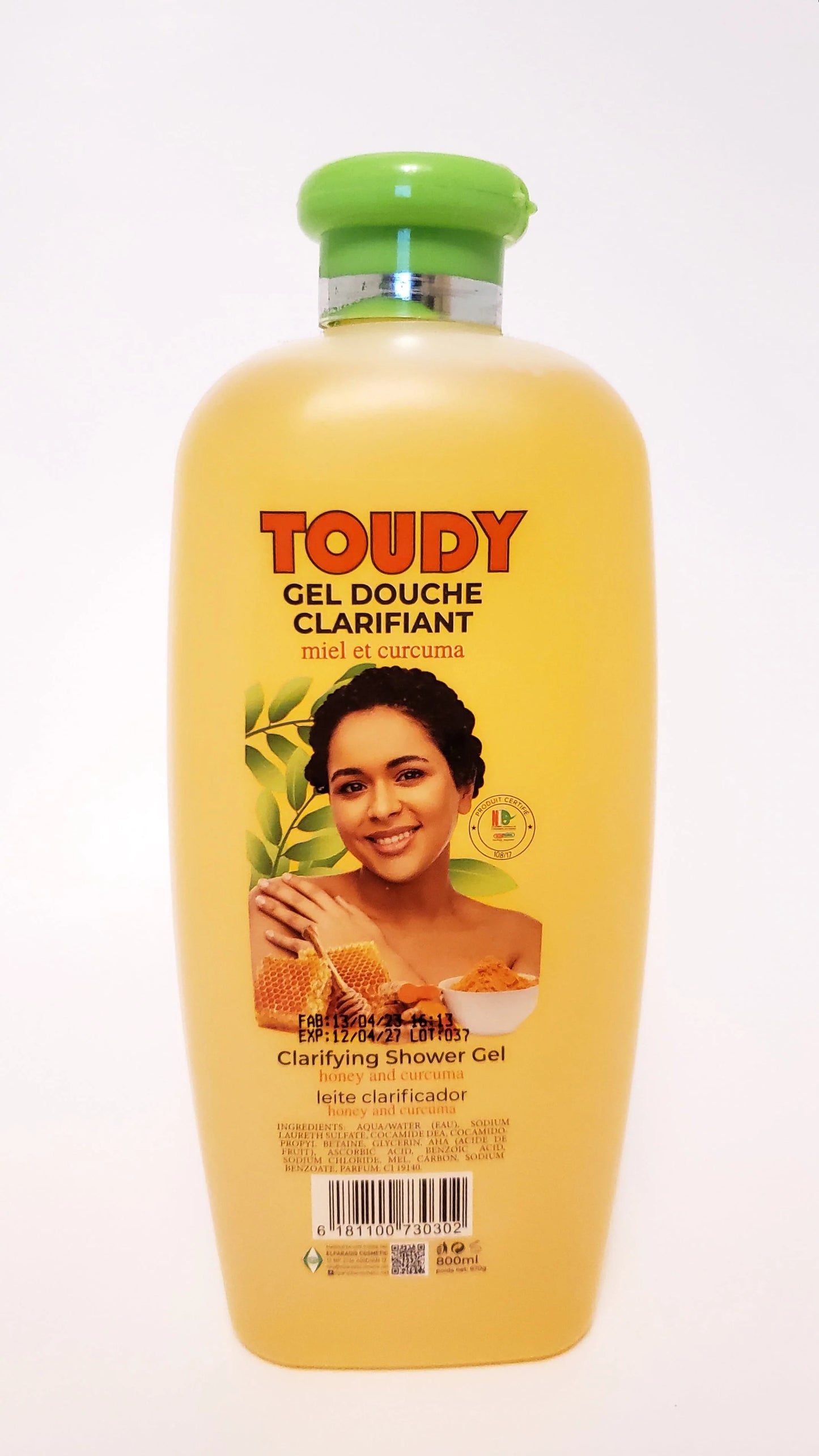 Toudy Gel Douche Clarifiant 800ml