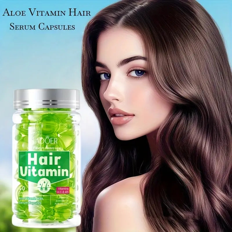 Sérum capillaire multivitaminé à l'aloe vera Kormesic, à l'huile marocaine et à l'aloe vera (40 pièces)