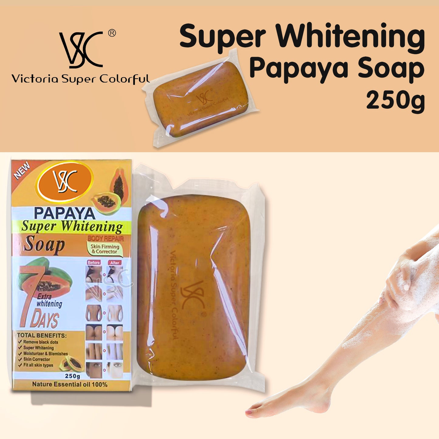 SAVON SUPER BLANCHIMENT AU CURCUMA 250 g