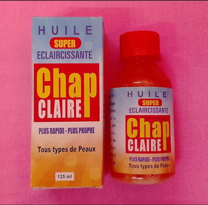 Huile super éclaircissante CHAP CLAIRE plus rapide, plus propre tous types de peaux   125ml