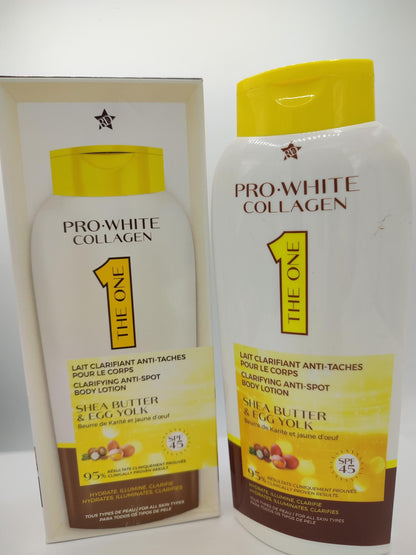 Lait Concentré Clarifiant PRO WHITE Collagène & Beurre de Karité 500ml