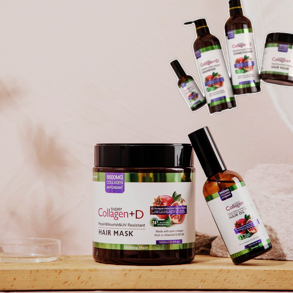 Masque kératine- réparation & nutrition Intense Queen super collagen +D