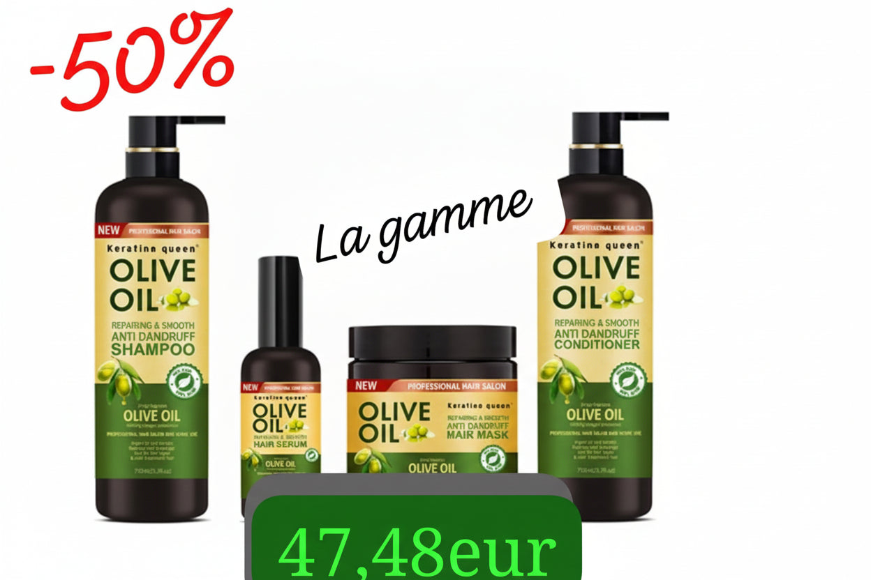Olive Oil -Shampoing/Apres-Shampoing/Masque/Serum - gamme complete