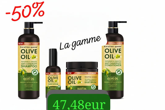Olive Oil -Shampoing/Apres-Shampoing/Masque/Serum - gamme complete