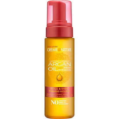 Mousse moussante à l'huile d'argan Creme of Nature Style & Shine 7 oz Crème de la nature