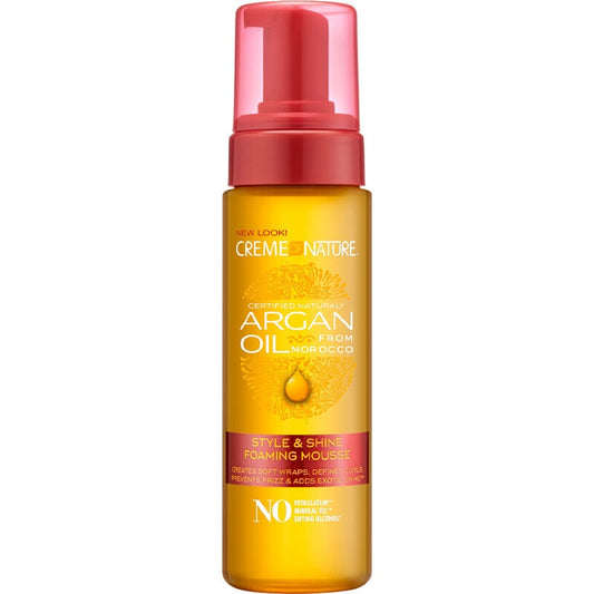 Mousse moussante à l'huile d'argan Creme of Nature Style & Shine 7 oz Crème de la nature