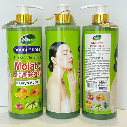 Gel de douche Molato ultra éclaircissant de haute qualité, double dose, nourrissante, hydratante et rafraîchissante pour la peau. Soin du corps