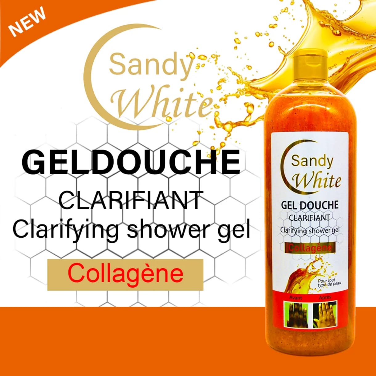 gel de douche clarifiant Sandy white