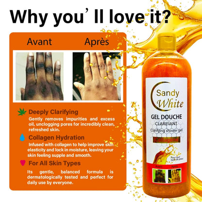 gel de douche clarifiant Sandy white