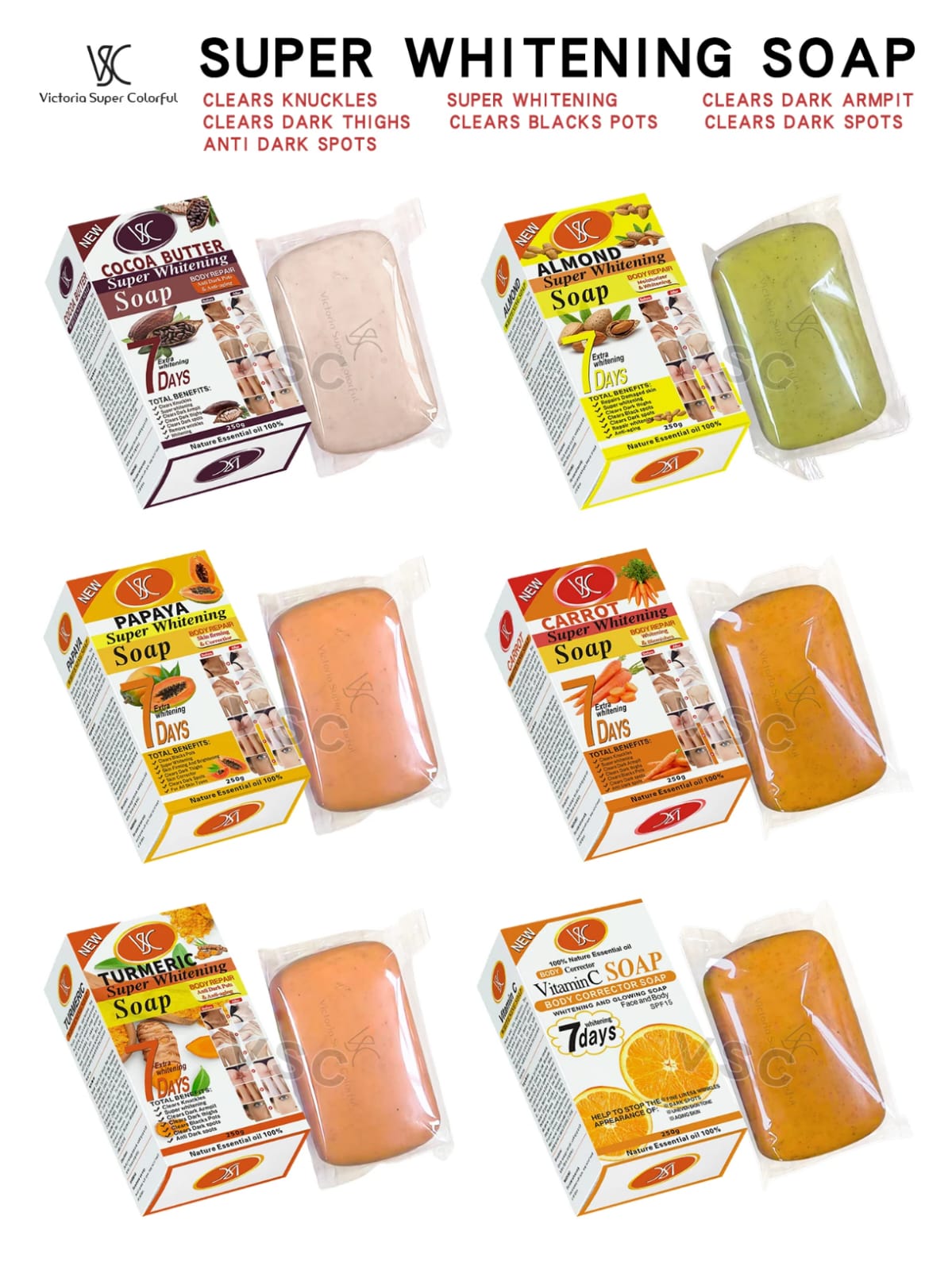 SAVON SUPER BLANCHIMENT AU CURCUMA 250 g