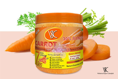 Gommage corporelle au sel et à la papaye, gommage corporel, correction du corps, anti-taches brunes, soin raffermissant de la peau.