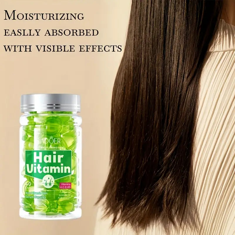 Sérum capillaire multivitaminé à l'aloe vera Kormesic, à l'huile marocaine et à l'aloe vera (40 pièces)