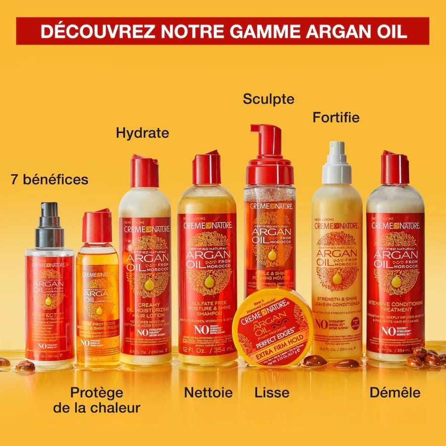 Mousse coiffante à l'huile d'argan