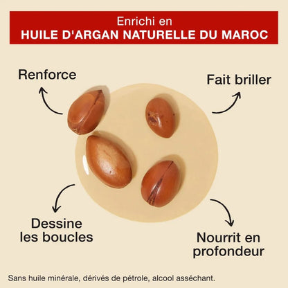 Mousse coiffante à l'huile d'argan