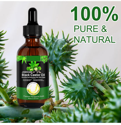 Sérum - Huile de ricin noire jamaïcaine 100 % naturelle pour cheveux