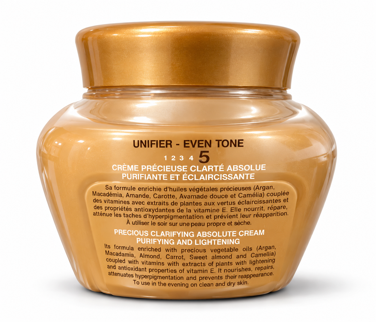 Pure White Gold Glowing 5 – Crème précieuse unifiante, purifiante et éclaircissante | Beverly Store