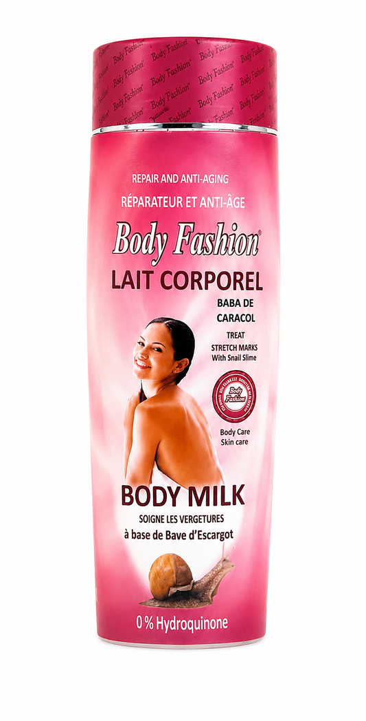 Body Fashion Lait Corporel à la Bave d’Escargot – Réparateur & Anti-Âge