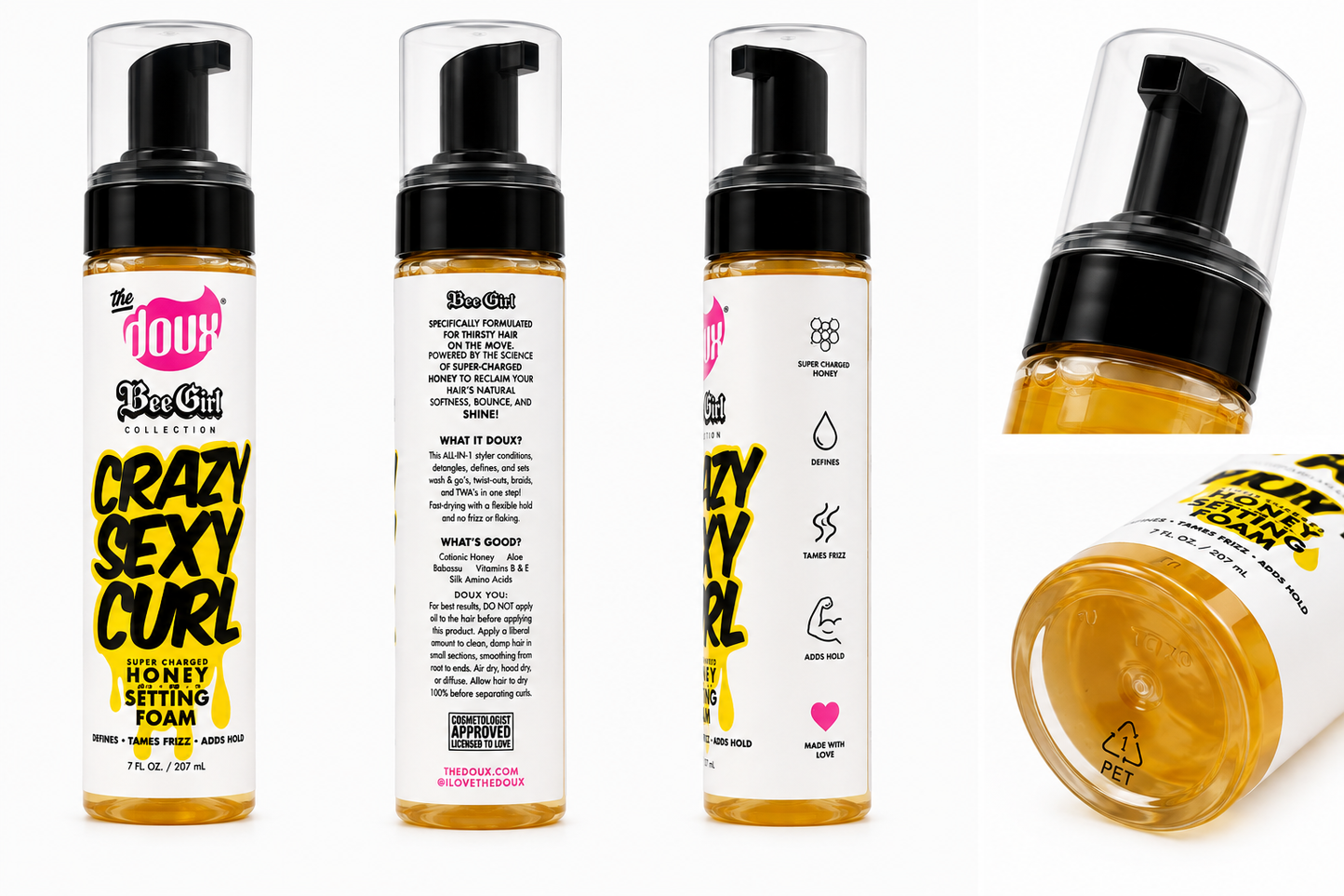 The Doux – Bee Girl Crazy Sexy Curl Honey Setting Foam 207 ml