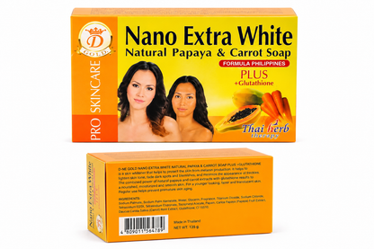Nano Extra White Papaya & Carrot Soap Plus Glutathione