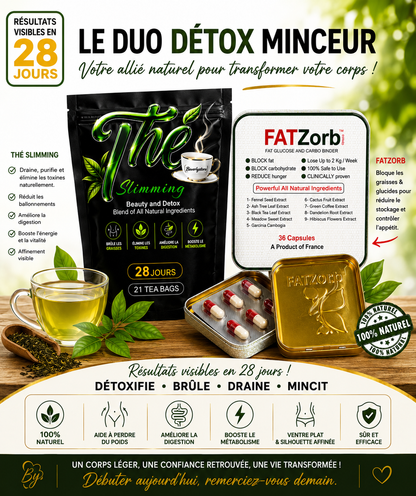 Slimming Tea & FATZORB® Duo puissant -Conseil Beverlystore