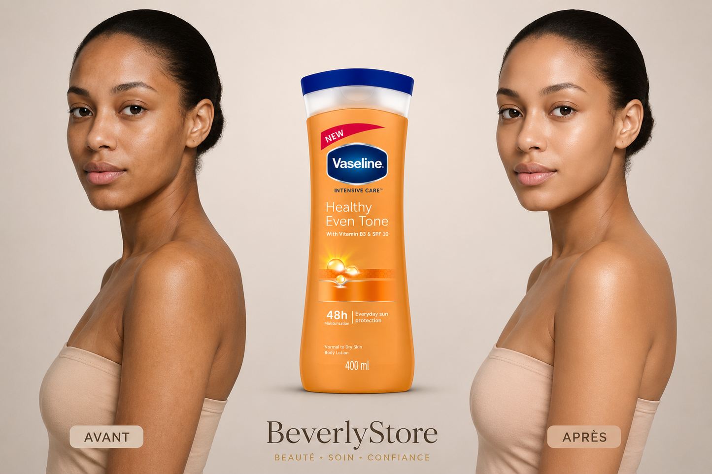 VASELINE Vaseline
Vaseline Healthy Even Tone Avec Vitamine B3 Et SPF 10 LOTION SOIN INTENSIF TEINT UNIFIÉ 400ML