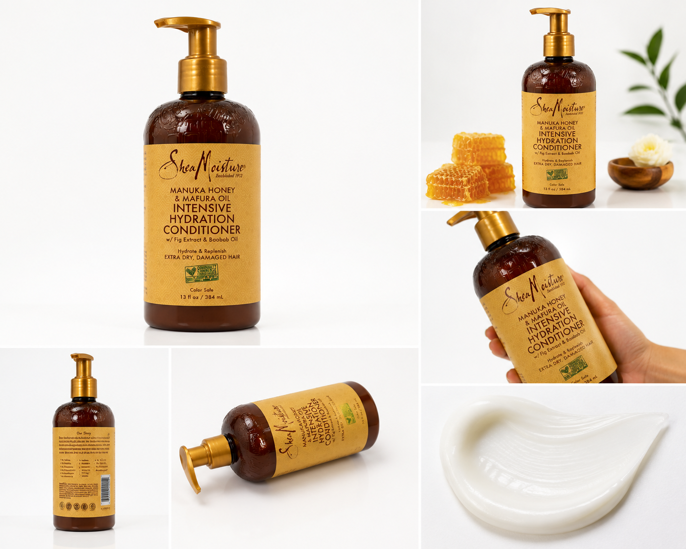 Shea Moisture Après-shampooing Hydratation Intense Miel de Manuka et Huile de Mafura