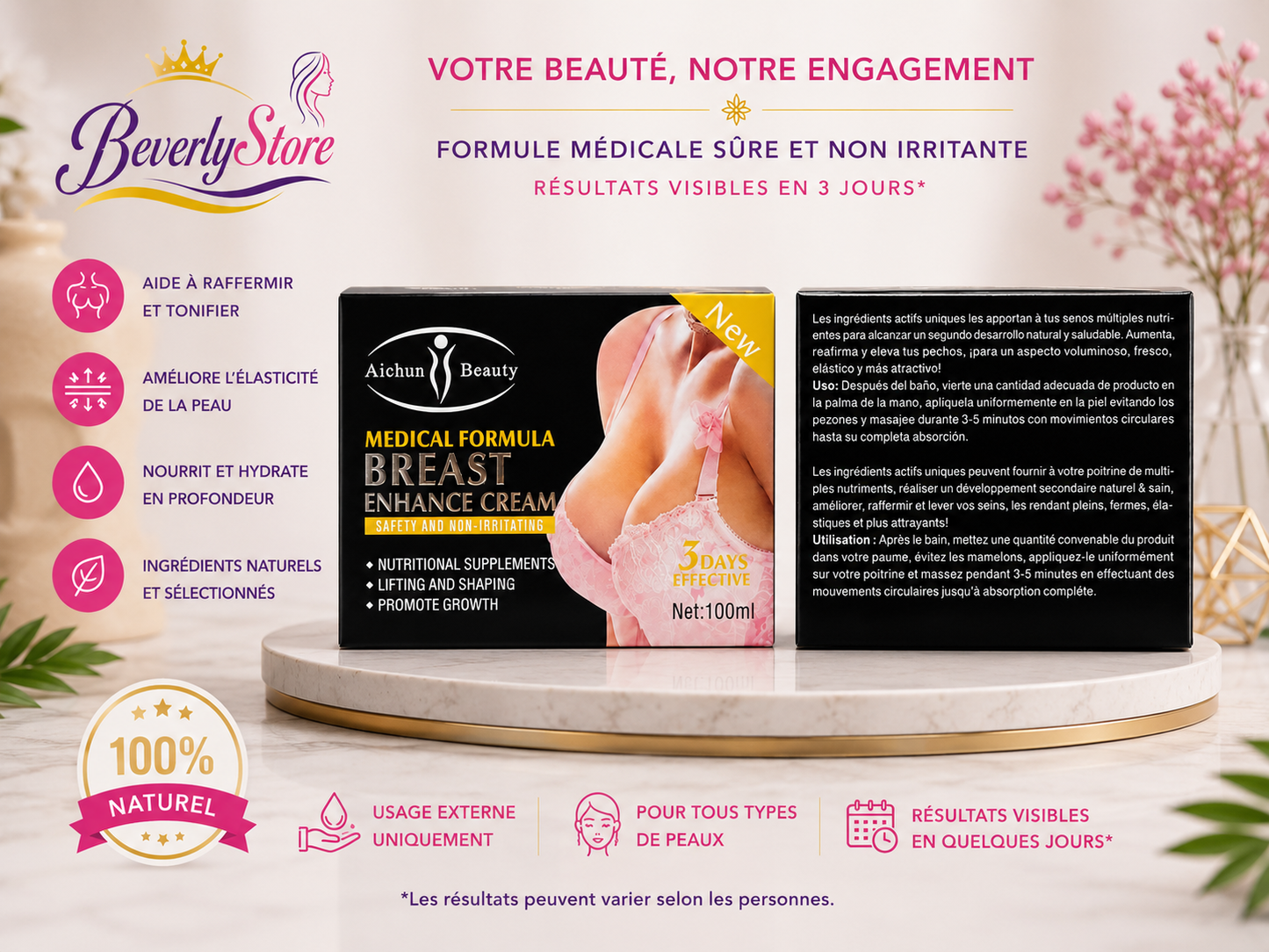 Crème Raffermissante & Soin de la Poitrine – Aichun Beauty Breast Enhance Cream 100 ml