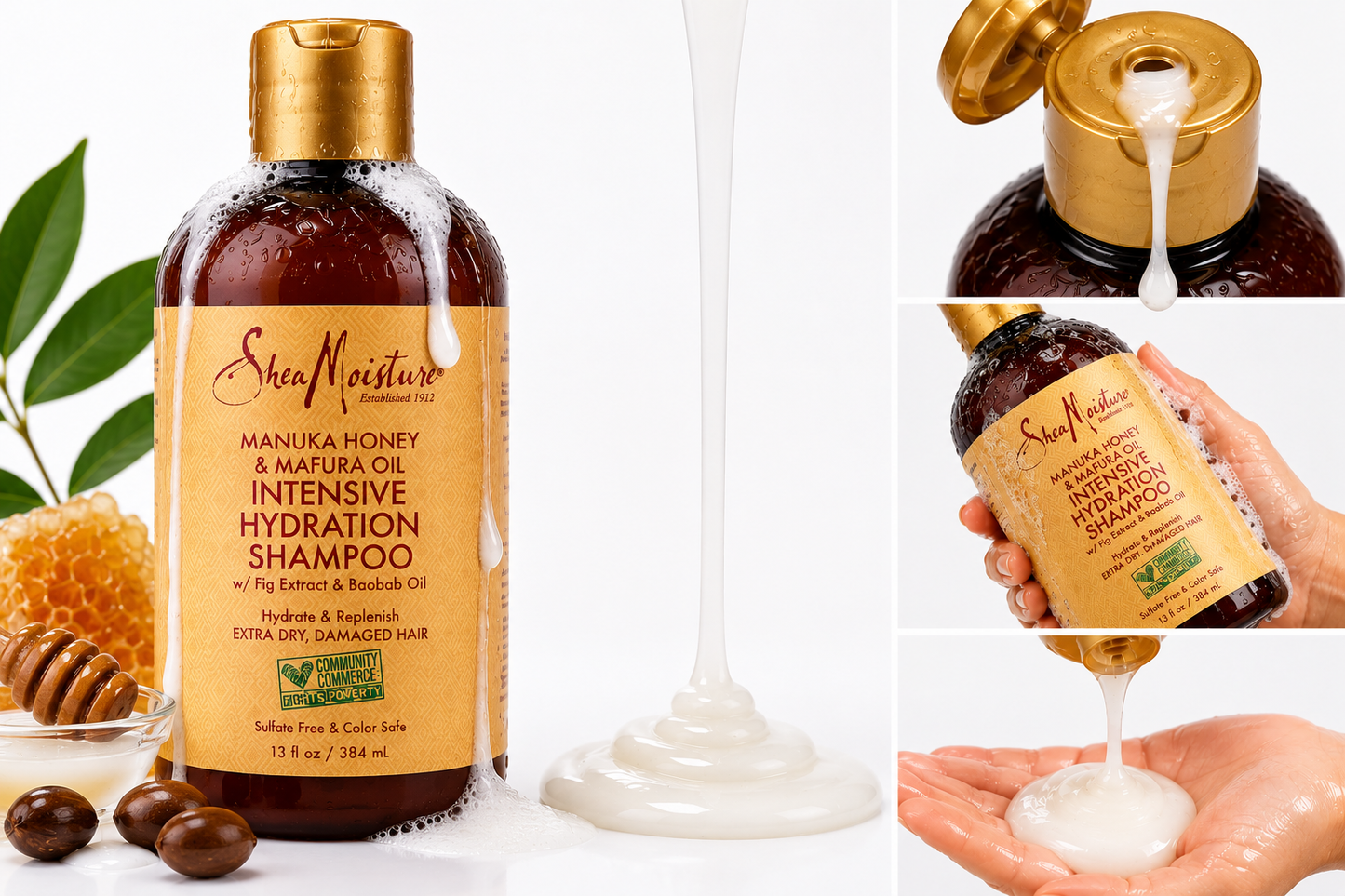 Shampooing hydratant Manuka Honey & Mafura Oil Intensive Hydration Shea Moisture