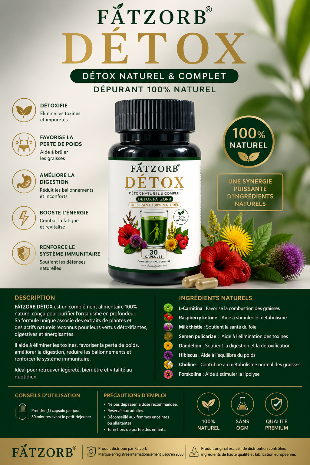 FÁTZORB® DÉTOX – Détox naturel & complet dépurant