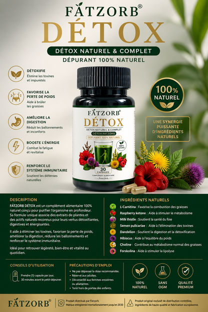 FÁTZORB® DÉTOX – Détox naturel & complet dépurant