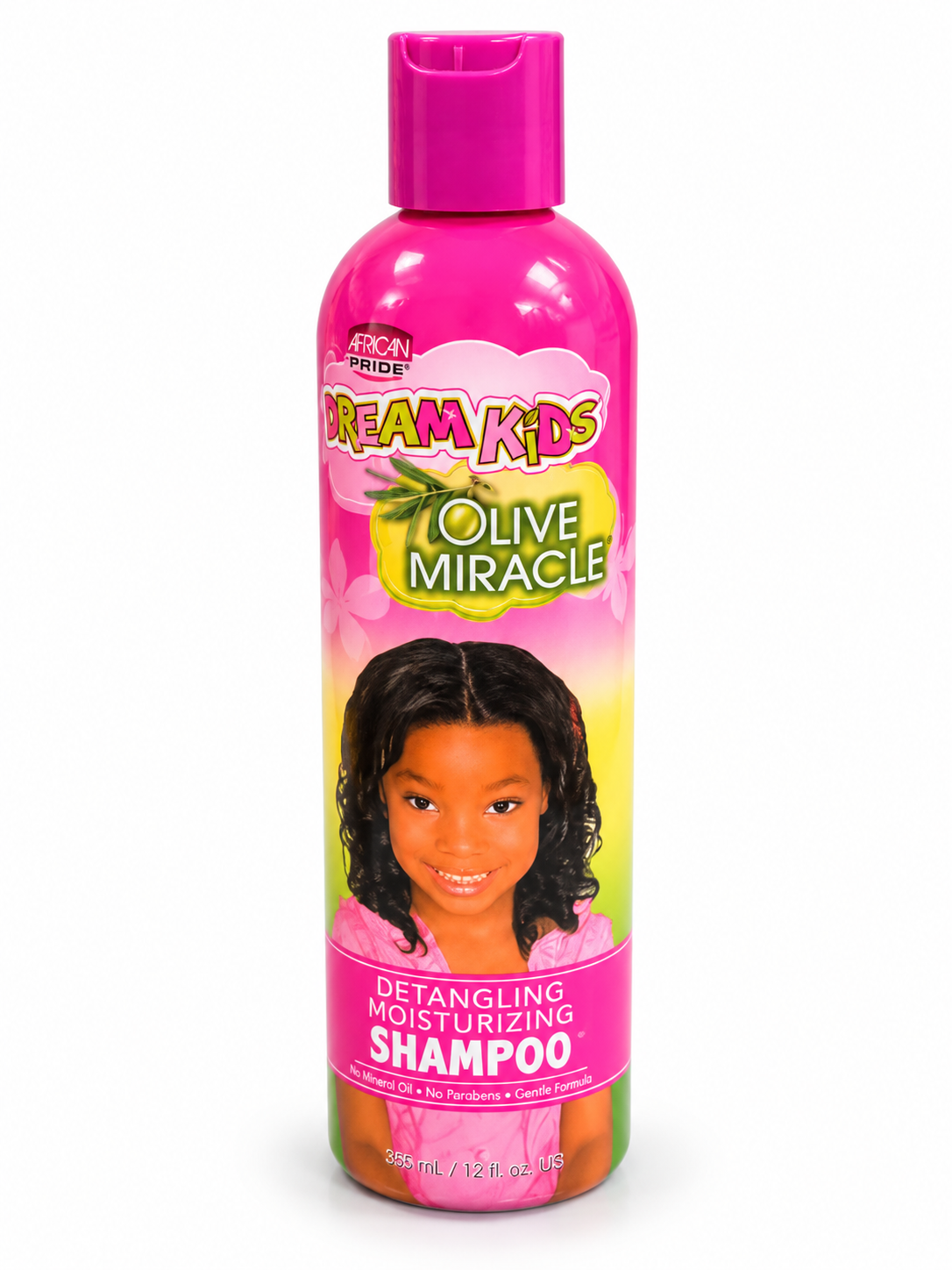 African Pride Dream Kids Olive Miracle Shampooing Démêlant Hydratant 355 ml – Shampooing Doux pour Enfants aux Extraits d’Huile d’Olive