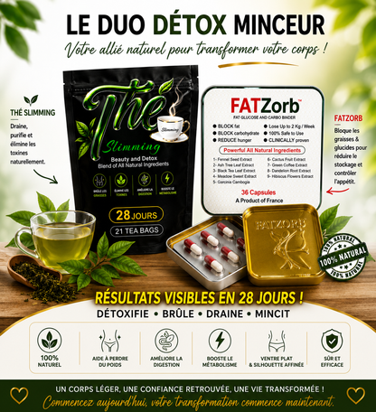Slimming Tea & FATZORB® Duo puissant -Conseil Beverlystore