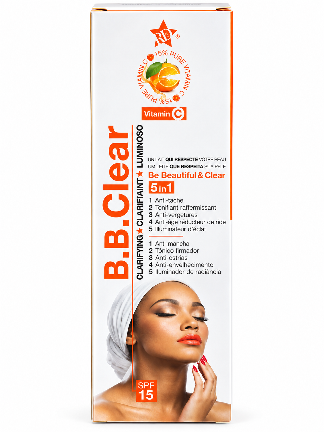 B.B. Clear Vitamin C 15% – Lait Clarifiant & Luminosité 5-en-1 SPF 15