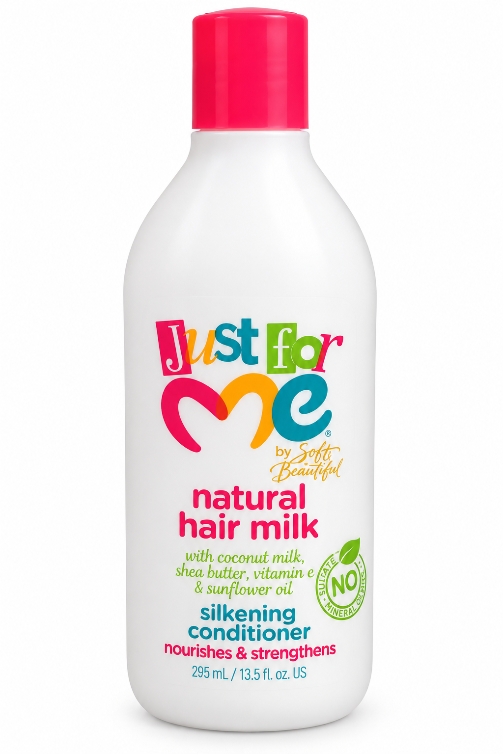 Just For Me Natural Hair Milk Silkening Conditioner 295 ml – Après-Shampoing Nourrissant et Fortifiant aux Ingrédients Naturels