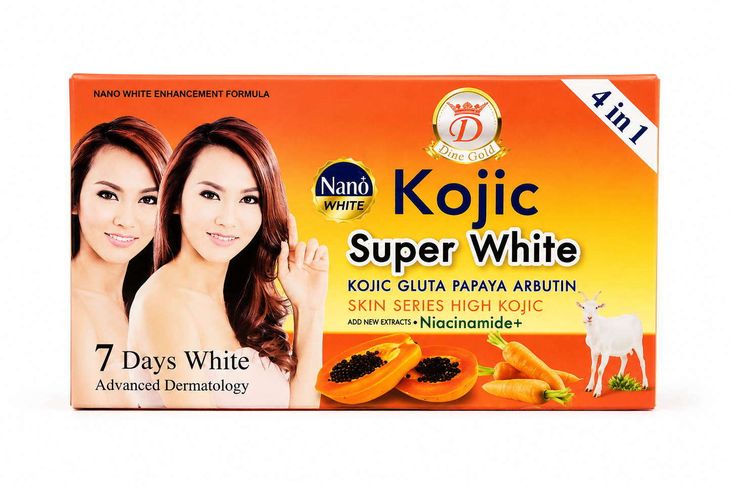D-nano Kojic Super White 4 en 1 – Savon Éclaircissant 160 g